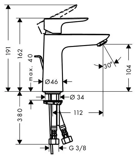 Смеситель для раковины Hansgrohe Talis E 110 хром 71710000