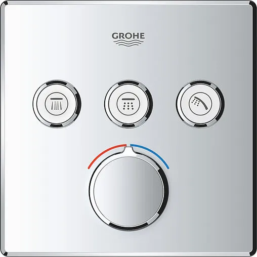 Смеситель для ванны скрытого монтажа Grohe Grohtherm SmartControl хром 29149000