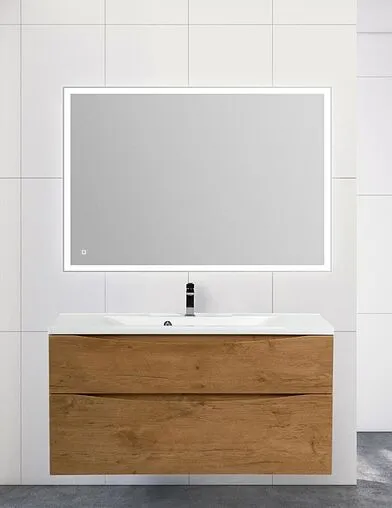 Тумба-умывальник подвесная BelBagno MARINO 100 Rovere Nature MARINO-1000-2C-SO-RN-P+BB1000/445-LV-MR-PR