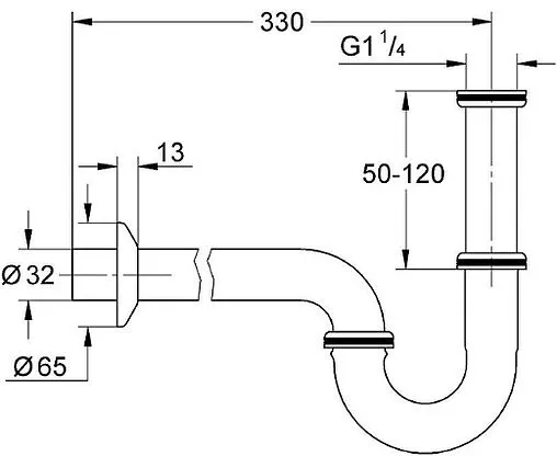 Сифон для биде Grohe хром 28961000