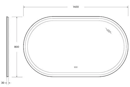 Зеркало с подсветкой Cezares Giubileo 140x80 с подогревом CZR-SPC-GIUBILEO-1400-800-TCH-WARM