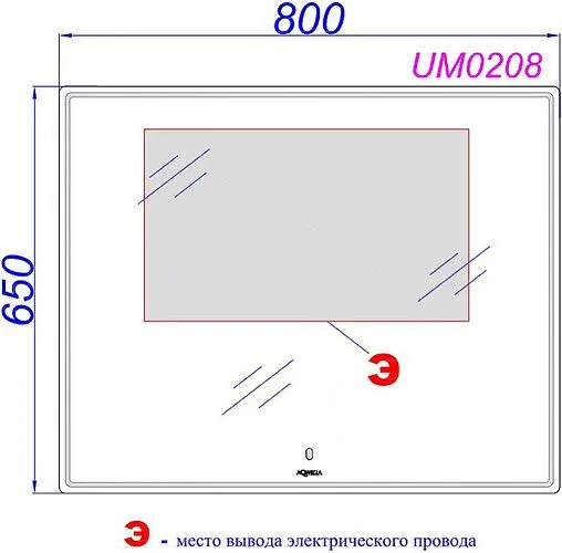 Зеркало с подсветкой Aqwella UM 80 UM0208