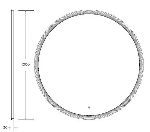 Зеркало с подсветкой Cezares Eco 100x100 CZR-SPC-ECO-1000-LED-TCH