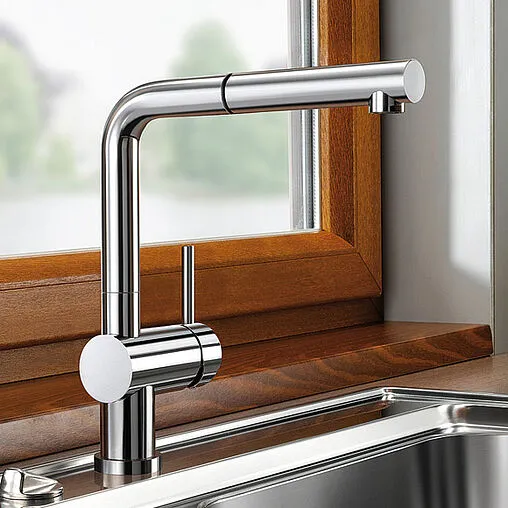 Смеситель для кухни с выдвижным изливом Grohe Minta хром 32168000