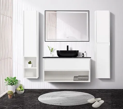 Тумба-умывальник подвесная BelBagno KRAFT 90 Bianco Opaco KRAFT-900-1C-SO-BO+