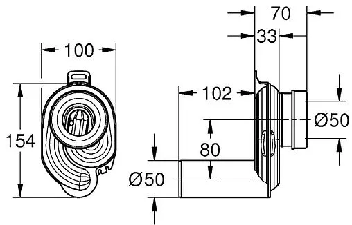 Сифон для писсуара Grohe Bau Ceramic 39732000