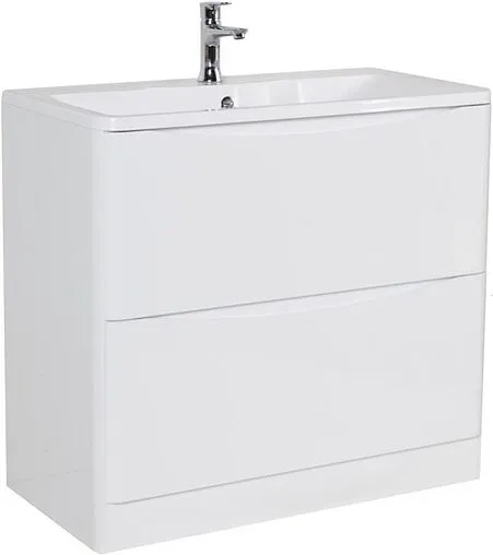 Тумба-умывальник подвесная BelBagno ACQUA 100 Bianco Lucido ACQUA-1000-2C-PIA-BL+