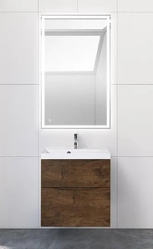 Тумба-умывальник подвесная BelBagno MARINO-H60 70 Rovere Moro MARINO-H60-700-2C-SO-RW-P+BB700/450-LV-MR-AST