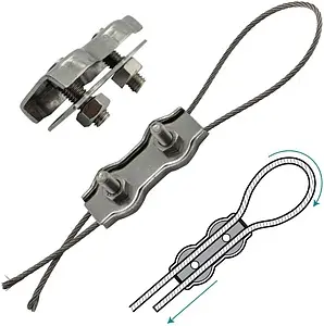 Зажим для троса из нержавеющей стали 4мм ACR SS304 DOUBLE Зажим для троса из нержавеющей стали 4мм ACR SS304 DOUBLE, 3