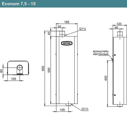 Котел электрический одноконтурный 12кВт Zota ECONOM 12 ZE3468421012