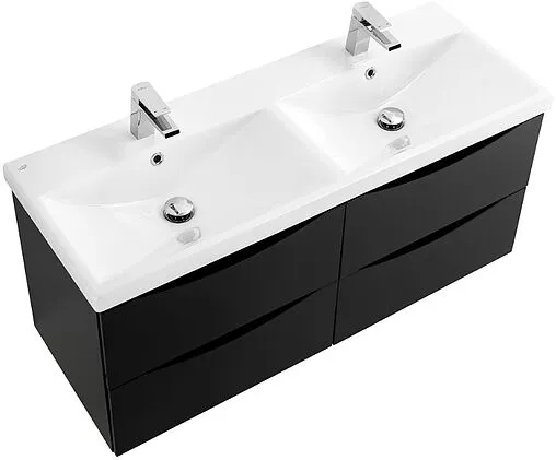 Тумба под умывальник подвесная BelBagno MARINO-CER 120 Nero Lucido MARINO-CER-1200-4C-SO-2-NL-P