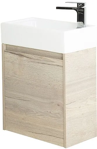 Тумба под умывальник подвесная BelBagno KRAFT MINI 50 L Rovere Galifax Bianco KRAFT MINI-500/260-1A-SO-RGB-L