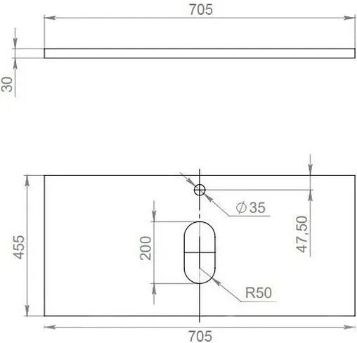 Консоль подвесная Uperwood UPD Tanos 70 бук светлый 291020551+