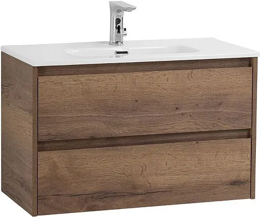 Тумба-умывальник подвесная BelBagno KRAFT 39 80 Rovere Tabacco KRAFT 39-800/390-2C-SO-RT+BB800/390ETL