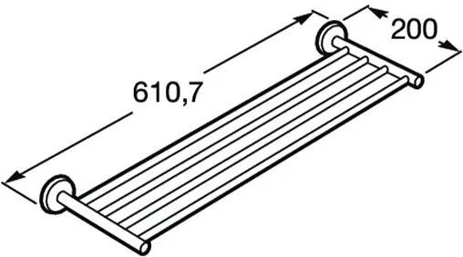 Полка для полотенец Roca Twin хром 816707001