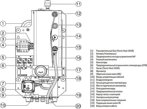 Котел электрический одноконтурный 4кВт Bosch Tronic Heat 3500 4 7738502582