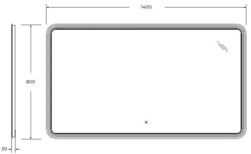 Зеркало с подсветкой Cezares Duet 140x80 CZR-SPC-DUET-1400-800-LED-TCH