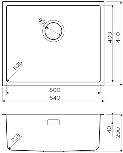 Мойка кухонная Omoikiri Tadzava 54-U/I-IN нержавеющая сталь 4993512