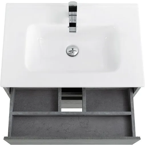 Тумба-умывальник подвесная BelBagno KRAFT 70 Cemento Grigio KRAFT-700-2C-SO-CG+BB700ETL