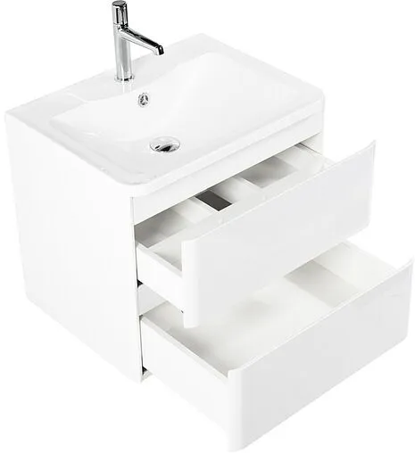 Тумба-умывальник подвесная BelBagno ALBANO 70 Bianco Lucido ALBANO-700-2C-SO-BL+BB700/455-LV-MR-ALR