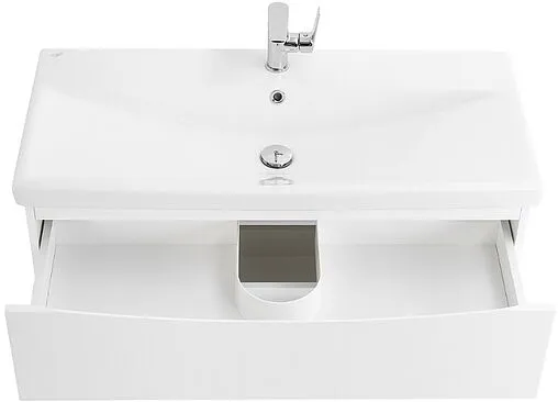 Тумба-умывальник подвесная BelBagno MARINO-CER 100 Bianco Lucido MARINO-CER-1000-2C-SO-BL-P+BB-0324-100-LVB