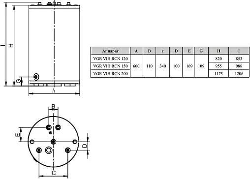 Бойлер косвенного нагрева Protherm VGR VIH R CN 300 top (42.9 кВт) 9004090