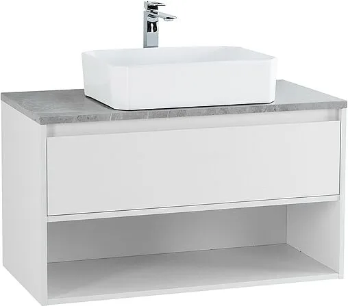 Тумба-умывальник подвесная BelBagno KRAFT 100 Bianco Opaco KRAFT-1000-1C-SO-BO+