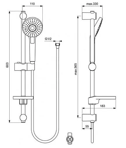 Комплект для ванны 3 в 1 Ideal Standard Ceraflex хром BD001AA