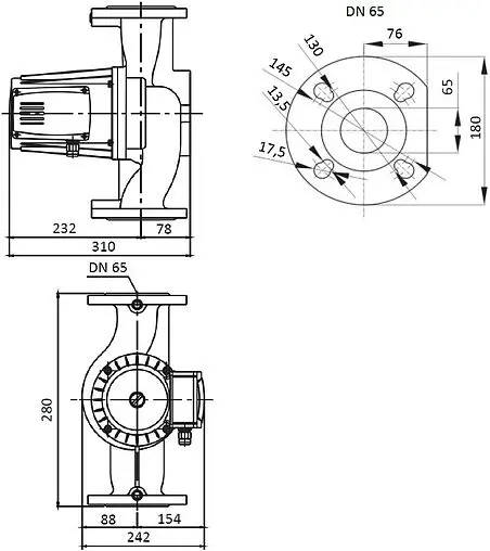 Насос циркуляционный Shinhoo BASIC 65-8SF 71222006