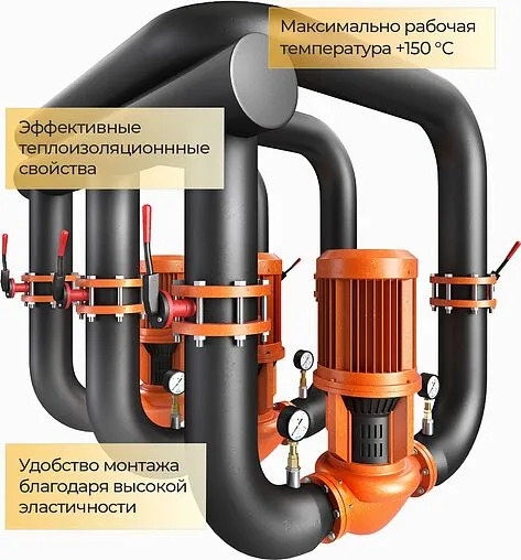 Теплоизоляция рулонная 1000 x 10мм x 20м черная Energoflex Energocell HT ECLR10120HT