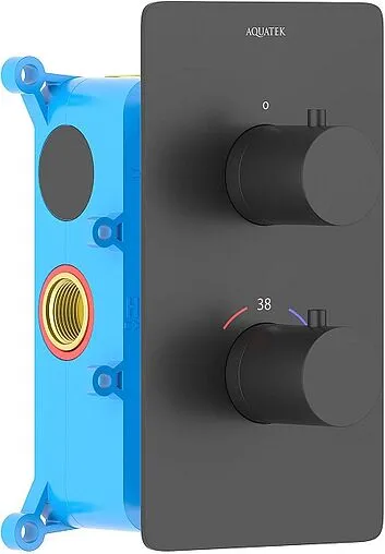 Термостат для 1 потребителя Aquatek Европа чёрный матовый AQ1391MB