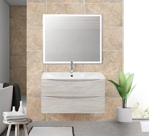 Тумба-умывальник подвесная BelBagno ACQUA 90 Rovere Vintage Bianco ACQUA-900-2C-SO-RVB+BB900/455-LV-MR-ALR