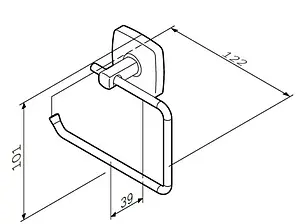 Держатель туалетной бумаги Am.Pm Gem хром A9034100 Держатель туалетной бумаги Am.Pm Gem хром A9034100, 2