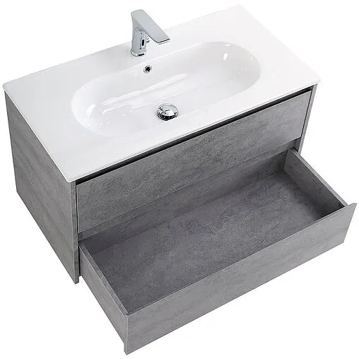 Тумба-умывальник подвесная BelBagno KRAFT 100 Cemento Grigio KRAFT-1000-2C-SO-CG+