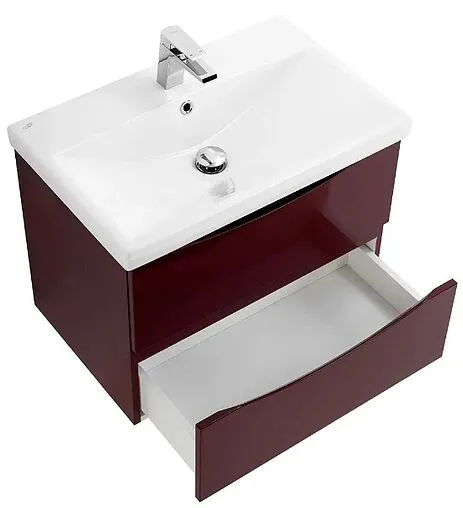 Тумба-умывальник подвесная BelBagno MARINO-CER 60 Bordo Lucido MARINO-CER-600-2C-SO-BRDL-P+BB-0320-60-LVB