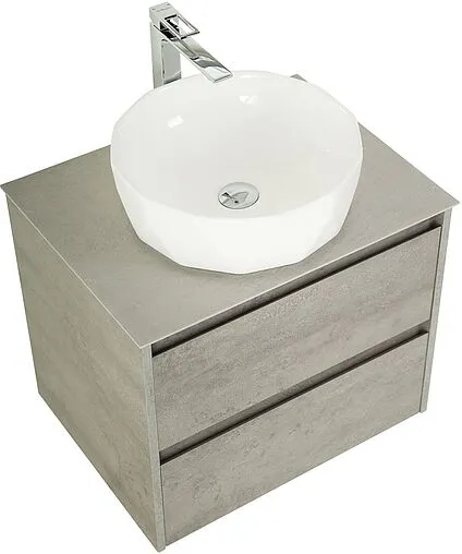 Тумба-умывальник подвесная BelBagno KRAFT 60 Cemento Grigio KRAFT-600-2C-SO-CG+