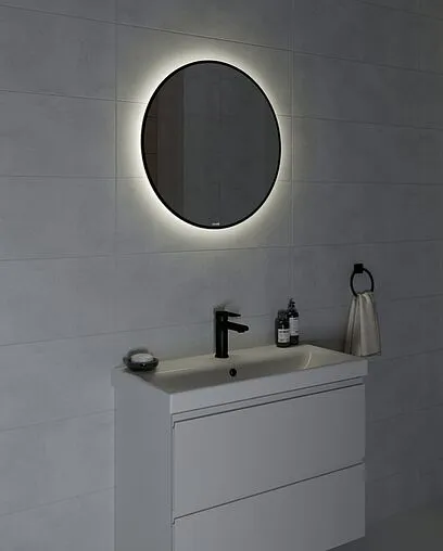 Зеркало с подсветкой Cersanit Eclipse 60x60 чёрный 64146