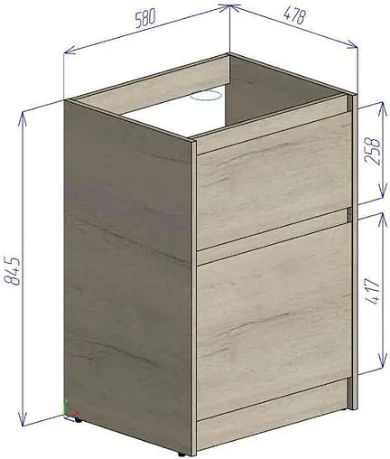 Тумба под умывальник напольная BelBagno KRAFT-LVD 58 Pino Pasadena KRAFT-LVD-580/1200-2C-PIA-PP