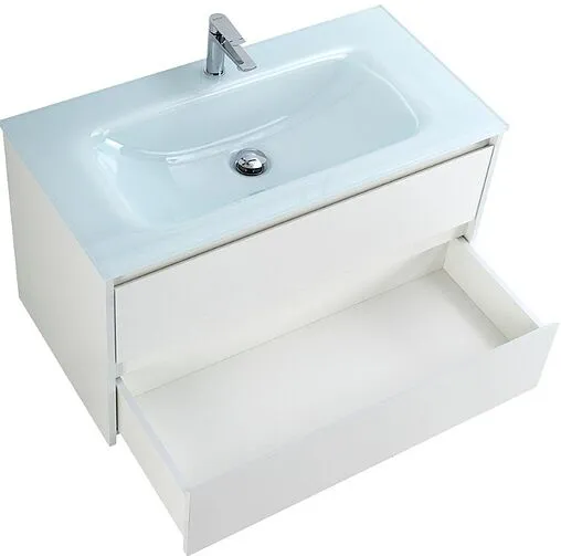 Тумба-умывальник подвесная BelBagno KRAFT 100 Bianco Opaco KRAFT-1000-2C-SO-BO+