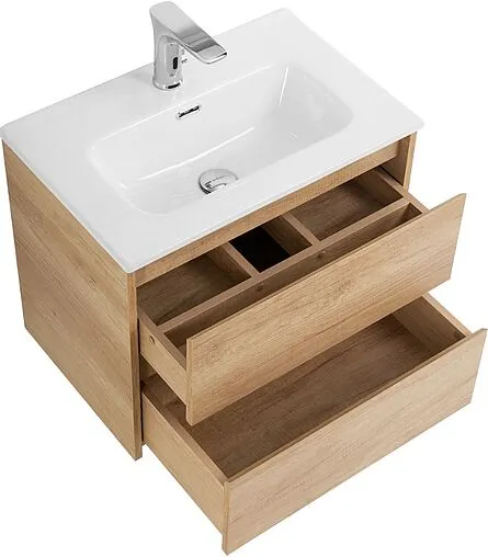 Тумба-умывальник подвесная BelBagno KRAFT 39 60 Rovere Nebrasca Nature KRAFT 39-600/390-2C-SO-RNN+BB600/390ETL