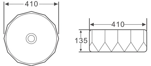 Раковина BelBagno 41 белый BB1409