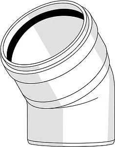 Отвод внутренний бесшумный D=110мм Угол 15° Rehau Raupiano Plus 11231321001 Отвод внутренний бесшумный D=110мм Угол 15° Rehau Raupiano Plus 11231321001, 4
