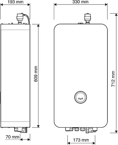 Котел электрический одноконтурный 9кВт Bosch Tronic Heat 3000 9 7738502577