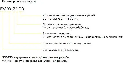 Кран шаровый 1&quot;в x 1&quot;н Elsen Strong T EV10.2201