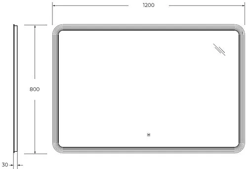 Зеркало с подсветкой Cezares Duet 120x80 CZR-SPC-DUET-1200-800-LED-TCH