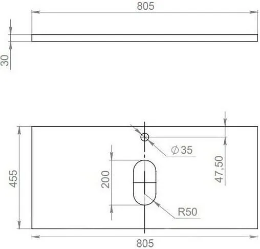 Консоль подвесная Uperwood UPD Tanos 80 бук светлый 291020553+