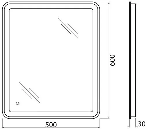 Зеркало с подсветкой BelBagno MARINO 50x60 SPC-MAR-500-600-LED-TCH