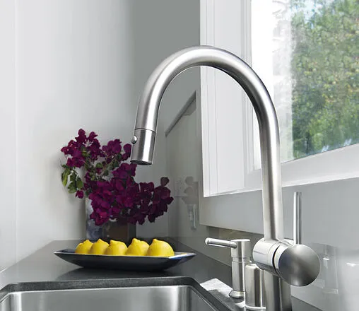 Смеситель для кухни с выдвижным изливом Grohe Minta хром матовый 32321DC0