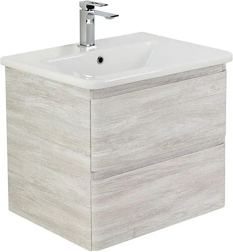 Тумба-умывальник подвесная BelBagno ALBANO 60 Rovere Vintage Bianco ALBANO-600-2C-SO-RVB+BB600/455-LV-MR-ALR