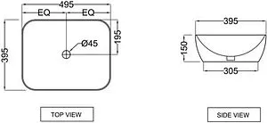 Раковина Jaquar JDR белый JDS-WHT-25909 Раковина Jaquar JDR белый JDS-WHT-25909, 2